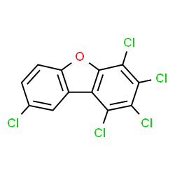 ChemSpider 2D Image | 1,2,3,4,8-PENTACHLORODIBENZOFURAN | C12H3Cl5O