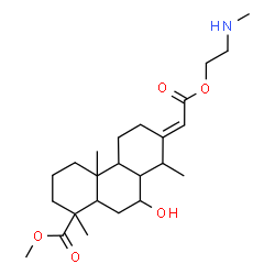 ChemSpider 2D Image | Methyl (13E)-7-hydroxy-14-methyl-13-{2-[2-(methylamino)ethoxy]-2-oxoethylidene}podocarpan-15-oate | C24H39NO5