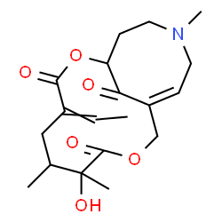 ChemSpider 2D Image | (11Z)-4-Ethylidene-7-hydroxy-6,7,14-trimethyl-2,9-dioxa-14-azabicyclo[9.5.1]heptadec-11-ene-3,8,17-trione | C19H27NO6