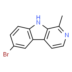 ChemSpider 2D Image | 6-bromo-1-methyl-§-carboline | C12H9BrN2