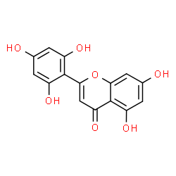 ChemSpider 2D Image | 5,7-Dihydroxy-2-(2,4,6-trihydroxyphenyl)-4H-chromen-4-one | C15H10O7