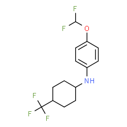 ChemSpider 2D Image | 4-(Difluoromethoxy)-N-[4-(trifluoromethyl)cyclohexyl]aniline | C14H16F5NO