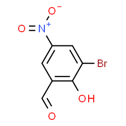 ChemSpider 2D Image | 3-Bromo-2-hydroxy-5-nitrobenzaldehyde | C7H4BrNO4