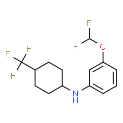 ChemSpider 2D Image | 3-(Difluoromethoxy)-N-[4-(trifluoromethyl)cyclohexyl]aniline | C14H16F5NO