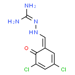 ChemSpider 2D Image | N''-[(Z)-(3,5-Dichloro-6-oxo-2,4-cyclohexadien-1-ylidene)methyl]carbonohydrazonic diamide | C8H8Cl2N4O