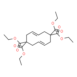 ChemSpider 2D Image | Tetraethyl (3E,8E)-3,8-cyclodecadiene-1,1,6,6-tetracarboxylate | C22H32O8