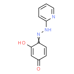 ChemSpider 2D Image | 3-Hydroxy-4-(2-pyridinylhydrazono)-2,5-cyclohexadien-1-one | C11H9N3O2