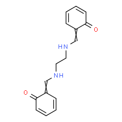ChemSpider 2D Image | 6,6'-[1,2-Ethanediylbis(iminomethylylidene)]bis(2,4-cyclohexadien-1-one) | C16H16N2O2