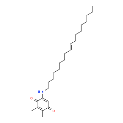 ChemSpider 2D Image | 2,3-Dimethyl-5-[(9E)-9-octadecen-1-ylamino]-1,4-benzoquinone | C26H43NO2