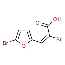ChemSpider 2D Image | (2E)-2-Bromo-3-(5-bromo-2-furyl)acrylic acid | C7H4Br2O3