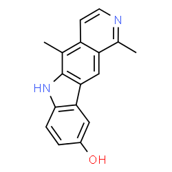 ChemSpider 2D Image | 1,5-Dimethyl-6H-pyrido[4,3-b]carbazol-9-ol | C17H14N2O