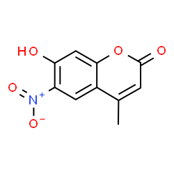 ChemSpider 2D Image | 7-Hydroxy-4-methyl-6-nitro-2H-chromen-2-one | C10H7NO5