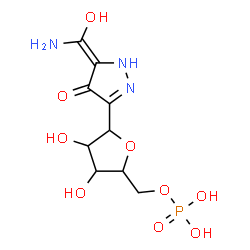 ChemSpider 2D Image | 1-{(5Z)-5-[Amino(hydroxy)methylene]-4-oxo-4,5-dihydro-1H-pyrazol-3-yl}-1,4-anhydro-5-O-phosphonopentitol | C9H14N3O9P