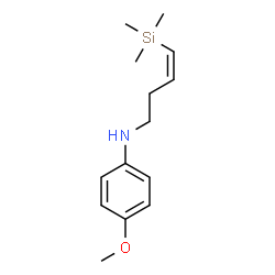 ChemSpider 2D Image | 4-Methoxy-N-[(3Z)-4-(trimethylsilyl)-3-buten-1-yl]aniline | C14H23NOSi