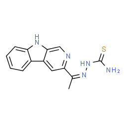 ChemSpider 2D Image | (2Z)-2-[1-(9H-beta-Carbolin-3-yl)ethylidene]hydrazinecarbothioamide | C14H13N5S