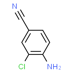 ChemSpider 2D Image | 3-Chloro-4-aminbenzonitrile | C7H5ClN2