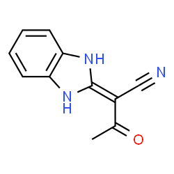 ChemSpider 2D Image | 2-(1H-benzo[d]imidazol-2(3H)-ylidene)-3-oxobutanenitrile | C11H9N3O