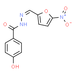 ChemSpider 2D Image | 4-Hydroxy-N'-[(Z)-(5-nitro-2-furyl)methylene]benzohydrazide | C12H9N3O5