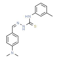 ChemSpider 2D Image | (2Z)-2-[4-(Dimethylamino)benzylidene]-N-(3-methylphenyl)hydrazinecarbothioamide | C17H20N4S