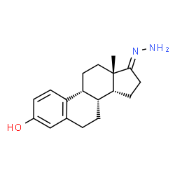 ChemSpider 2D Image | (9beta,14beta,17E)-17-Hydrazonoestra-1,3,5(10)-trien-3-ol | C18H24N2O