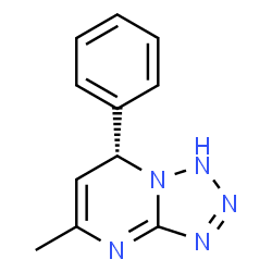 ChemSpider 2D Image | (7R)-5-Methyl-7-phenyl-1,7-dihydrotetrazolo[1,5-a]pyrimidine | C11H11N5