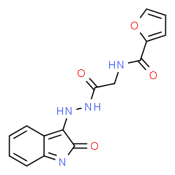 ChemSpider 2D Image | N-{2-Oxo-2-[2-(2-oxo-2H-indol-3-yl)hydrazino]ethyl}-2-furamide | C15H12N4O4