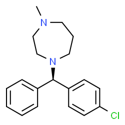 ChemSpider 2D Image | 1-[(S)-(4-Chlorophenyl)(phenyl)methyl]-4-methyl-1,4-diazepane | C19H23ClN2