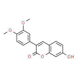 ChemSpider 2D Image | 3-(3,4-Dimethoxyphenyl)-7-hydroxy-2H-chromen-2-one | C17H14O5