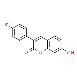 ChemSpider 2D Image | 3-(4-Bromophenyl)-7-hydroxy-2H-chromen-2-one | C15H9BrO3