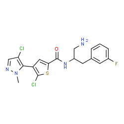 ChemSpider 2D Image | Afuresertib | C18H17Cl2FN4OS