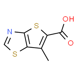 ChemSpider 2D Image | 6-Methylthieno[2,3-d][1,3]thiazole-5-carboxylic acid | C7H5NO2S2