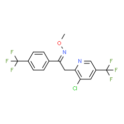 ChemSpider 2D Image | (1Z)-2-[3-Chloro-5-(trifluoromethyl)-2-pyridinyl]-N-methoxy-1-[4-(trifluoromethyl)phenyl]ethanimine | C16H11ClF6N2O