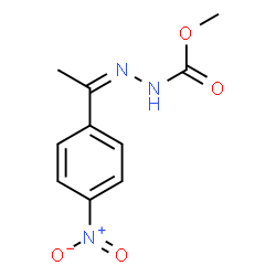 ChemSpider 2D Image | Methyl (2Z)-2-[1-(4-nitrophenyl)ethylidene]hydrazinecarboxylate | C10H11N3O4