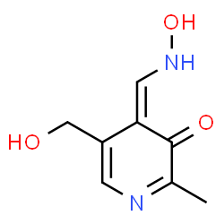 ChemSpider 2D Image | (4Z)-4-[(Hydroxyamino)methylene]-5-(hydroxymethyl)-2-methyl-3(4H)-pyridinone | C8H10N2O3