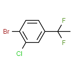 ChemSpider 2D Image | 1-Bromo-2-chloro-4-(1,1-difluoroethyl)benzene | C8H6BrClF2