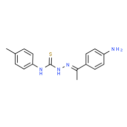 ChemSpider 2D Image | (2E)-2-[1-(4-Aminophenyl)ethylidene]-N-(4-methylphenyl)hydrazinecarbothioamide | C16H18N4S