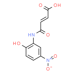 ChemSpider 2D Image | (2E)-4-[(2-Hydroxy-5-nitrophenyl)amino]-4-oxo-2-butenoic acid | C10H8N2O6