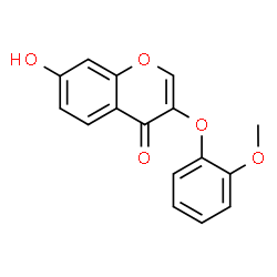 ChemSpider 2D Image | 7-Hydroxy-3-(2-methoxyphenoxy)-4H-chromen-4-one | C16H12O5