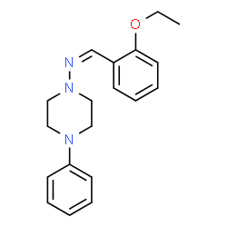 ChemSpider 2D Image | (Z)-1-(2-Ethoxyphenyl)-N-(4-phenyl-1-piperazinyl)methanimine | C19H23N3O