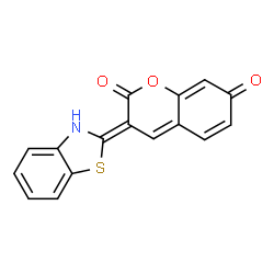 ChemSpider 2D Image | (3E)-3-(1,3-Benzothiazol-2(3H)-ylidene)-2H-chromene-2,7(3H)-dione | C16H9NO3S