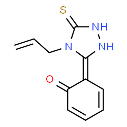 ChemSpider 2D Image | (6E)-6-(4-Allyl-5-thioxo-1,2,4-triazolidin-3-ylidene)-2,4-cyclohexadien-1-one | C11H11N3OS