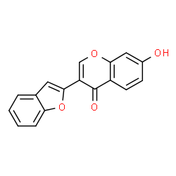ChemSpider 2D Image | 3-(1-Benzofuran-2-yl)-7-hydroxy-4H-chromen-4-one | C17H10O4