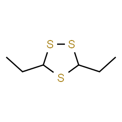 ChemSpider 2D Image | 3,5-Diethyl-1,2,4-trithiolane | C6H12S3