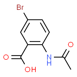 ChemSpider 2D Image | 2-Acetamido-5-bromobenzoic acid | C9H8BrNO3