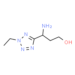 ChemSpider 2D Image | 3-Amino-3-(2-ethyl-2H-tetrazol-5-yl)-1-propanol | C6H13N5O