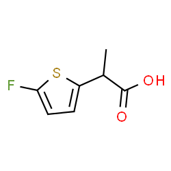 ChemSpider 2D Image | 2-(5-Fluoro-2-thienyl)propanoic acid | C7H7FO2S