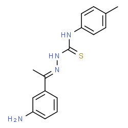 ChemSpider 2D Image | (2E)-2-[1-(3-Aminophenyl)ethylidene]-N-(4-methylphenyl)hydrazinecarbothioamide | C16H18N4S