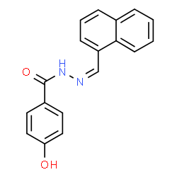 ChemSpider 2D Image | 4-Hydroxy-N'-[(Z)-1-naphthylmethylene]benzohydrazide | C18H14N2O2