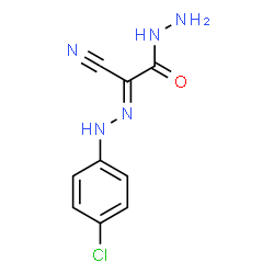 ChemSpider 2D Image | (2E)-2-[(4-Chlorophenyl)hydrazono]-2-cyanoacetohydrazide | C9H8ClN5O
