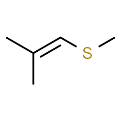 ChemSpider 2D Image | 2-Methyl-1-(methylsulfanyl)-1-propene | C5H10S